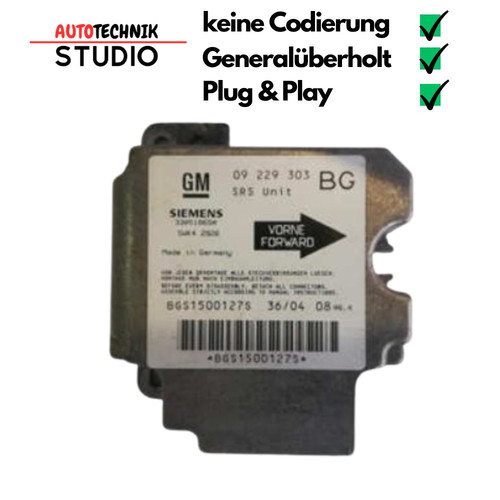 09229303 srs unit ecu - unit,